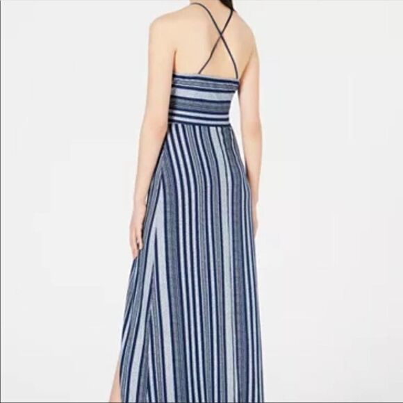 BCX Striped Sleeveless Slit Maxi Dress Blue XS - Picture 11 of 12